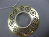 LARGE .66CT DIAMOND 14K 2 TONE GOLD MULTI FLOWER CIRCLE OF LIFE FILIGREE PENDANT