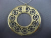 LARGE .66CT DIAMOND 14K 2 TONE GOLD MULTI FLOWER CIRCLE OF LIFE FILIGREE PENDANT