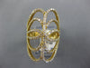 ESTATE LARGE 1.27CT DIAMOND 14KT YELLOW GOLD 3D MULTI ROW MULTI LEAF FUN RING