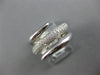 ESTATE WIDE .44CT DIAMOND 14KT WHITE GOLD 3D MULTI ROW CRISS CROSS SNAKE RING