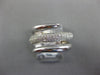 ESTATE WIDE .44CT DIAMOND 14KT WHITE GOLD 3D MULTI ROW CRISS CROSS SNAKE RING