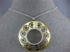 LARGE .66CT DIAMOND 14K 2 TONE GOLD MULTI FLOWER CIRCLE OF LIFE FILIGREE PENDANT