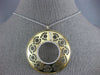 LARGE .66CT DIAMOND 14K 2 TONE GOLD MULTI FLOWER CIRCLE OF LIFE FILIGREE PENDANT