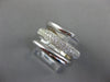 ESTATE WIDE .44CT DIAMOND 14KT WHITE GOLD 3D MULTI ROW CRISS CROSS SNAKE RING