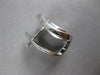 ESTATE LARGE .80CT DIAMOND 18KT WHITE GOLD 3D TEAR DROP HUGGIE HANGING EARRINGS