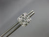 LARGE .95CT DIAMOND 18K WHITE GOLD ROUND & BAGUETTE CLUSTER SQUARE STUD EARRINGS