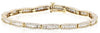 ESTATE 3.04CT DIAMOND 14KT YELLOW GOLD CHANNEL RECTANGULAR LINK TENNIS BRACELET