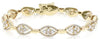 2.85CT DIAMOND 14KT YELLOW GOLD 3D CLUSTER MARQUISE SHAPE FUN TENNIS BRACELET
