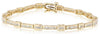 ESTATE 1.13CT DIAMOND 14KT YELLOW GOLD 3D SQUARE RECTANGULAR TENNIS BRACELET