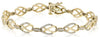 ESTATE 1.05CT DIAMOND 14KT YELLOW GOLD MULTI LEAF INFINITY LOVE TENNIS BRACELET