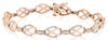 ESTATE 1.06CT DIAMOND 14KT ROSE GOLD 3D MULTI LEAF INFINITY LOVE TENNIS BRACELET