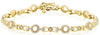 ESTATE 1.0CT DIAMOND 14KT YELLOW GOLD CIRCLE OF LIFE ETOILE FUN TENNIS BRACELET