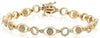 ESTATE 1.0CT DIAMOND 14KT YELLOW GOLD 3D ROUND CUSTER FUN TENNIS BRACELET