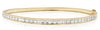 1.05CT DIAMOND 14KT YELLOW GOLD ROUND CHANNEL SEMI ETERNITY CUFF BANGLE BRACELET