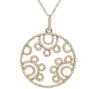 ESTATE .58CT DIAMOND 14KT YELLOW GOLD MULTI CIRCULAR CIRCLE OF LIFE FUN PENDANT
