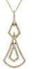 ESTATE .23CT DIAMOND 14KT YELLOW GOLD 3D CLASSIC TRIANGULAR FLOATING PENDANT