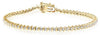 ESTATE .92CT ROUND DIAMOND 14KT YELLOW GOLD 3D CLASSIC S SHAPE TENNIS BRACELET