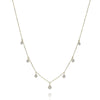 .45CT DIAMOND 18KT YELLOW GOLD PEAR SHAPE CLASSIC CLUSTER BY THE YARD NECKLACE