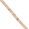 ESTATE .52CT DIAMOND 18KT ROSE GOLD 3D RECTANGULAR TWO ROW PAVE FUN BRACELET