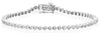 ESTATE 1.02CT ROUND CUT DIAMOND 14KT WHITE GOLD 3D CLASSIC LOVE TENNIS BRACELET