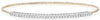 ESTATE .52CT ROUND DIAMOND 18KT 2 TONE GOLD 3D BAR FLEXIBLE FUN BANGLE BRACELET