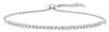 ESTATE .38CT DIAMOND 18KT WHITE GOLD CLASSIC BAR ADJUSTABLE FUN BANGLE BRACELET