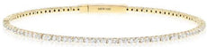 1.51CT DIAMOND 18KT YELLOW GOLD 3D CLASSIC ROUND ETERNITY LOVE BANGLE BRACELET
