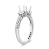 .67CT DIAMOND 14KT WHITE GOLD ROUND 3 STONE CLASSIC SEMI MOUNT ENGAGEMENT RING