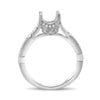 .28CT DIAMOND 14KT WHITE GOLD PRINCESS HALO INFINITY SEMI MOUNT ENGAGEMENT RING