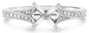 .13CT DIAMOND 14KT WHITE GOLD 3D CLASSIC FOUR PRONG SEMI MOUNT ENGAGEMENT RING
