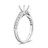 .40CT DIAMOND 14KT WHITE GOLD 6 PRONG FILIGREE ROUND SEMI MOUNT ENGAGEMENT RING