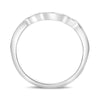 .28CT DIAMOND 14KT WHITE GOLD V SHAPE FILIGREE MILGRAIN WEDDING ANNIVERSARY RING