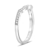 .28CT DIAMOND 14KT WHITE GOLD V SHAPE FILIGREE MILGRAIN WEDDING ANNIVERSARY RING