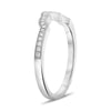 .28CT DIAMOND 14KT WHITE GOLD V SHAPE FILIGREE MILGRAIN WEDDING ANNIVERSARY RING