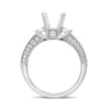 .71CT DIAMOND 14KT WHITE GOLD 3 STONE ROUND 4 PRONG SEMI MOUNT ENGAGEMENT RING