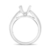 .50CT DIAMOND 14KT WHITE GOLD 4 PRONG ROUND CHANNEL SEMI MOUNT ENGAGEMENT RING
