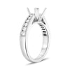 .50CT DIAMOND 14KT WHITE GOLD 4 PRONG ROUND CHANNEL SEMI MOUNT ENGAGEMENT RING