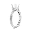 .27CT DIAMOND 14KT WHITE GOLD 4 PRONG ROUND FILIGREE SEMI MOUNT ENGAGEMENT RING