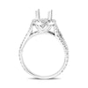 .74CT DIAMOND 14KT WHITE GOLD CLASSIC ROUND HALO FUN SEMI MOUNT ENGAGEMENT RING