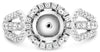 .74CT DIAMOND 14KT WHITE GOLD CLASSIC ROUND HALO FUN SEMI MOUNT ENGAGEMENT RING