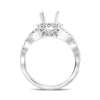 .49CT DIAMOND 14KT WHITE GOLD 3D ROUND INFINITY HALO SEMI MOUNT ENGAGEMENT RING