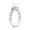 .49CT DIAMOND 14KT WHITE GOLD 3D ROUND INFINITY HALO SEMI MOUNT ENGAGEMENT RING