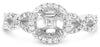 .49CT DIAMOND 14KT WHITE GOLD 3D ROUND INFINITY HALO SEMI MOUNT ENGAGEMENT RING