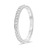 .25CT DIAMOND 14KT WHITE GOLD 3D SEMI ETERNITY CHANNEL MILGRAIN ANNIVERSARY RING