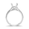.53CT DIAMOND 14KT WHITE GOLD 3D ROUND SEMI ETERNITY SEMI MOUNT ENGAGEMENT RING