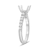 .53CT DIAMOND 14KT WHITE GOLD 3D ROUND SEMI ETERNITY SEMI MOUNT ENGAGEMENT RING