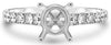 .53CT DIAMOND 14KT WHITE GOLD 3D ROUND SEMI ETERNITY SEMI MOUNT ENGAGEMENT RING
