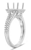 .60CT DIAMOND 14KT WHITE GOLD SQUARE HALO SPLIT SHANK SEMI MOUNT ENGAGEMENT RING