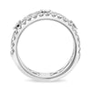 WIDE 1.14CT DIAMOND 14KT WHITE GOLD 3D ROUND & MARQUISE SHAPE ANNIVERSARY RING