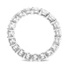 2.96CT DIAMOND 14KT WHITE GOLD 3D ROUND SHARE PRONG ETERNITY ANNIVERSARY RING